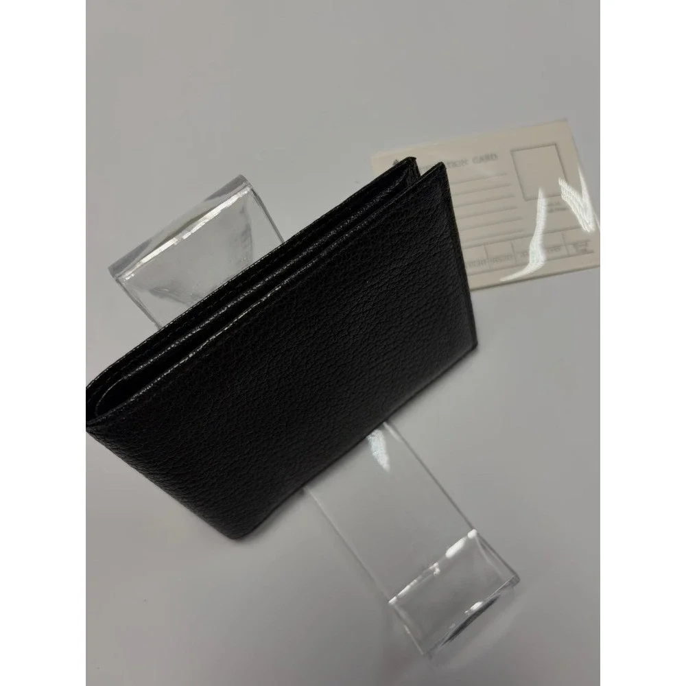 Biagi by Swank Black Genuine Ram Leather Bifold Wallet With Papers 1970's